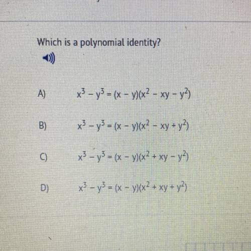 Which is a polynomial identity?