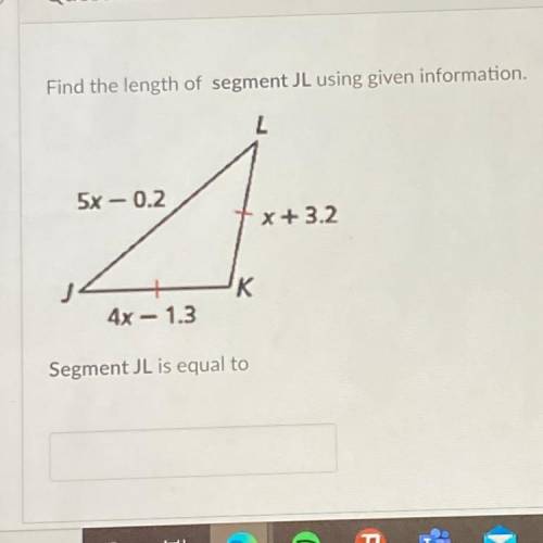 Please solve this asap find the segment lengh