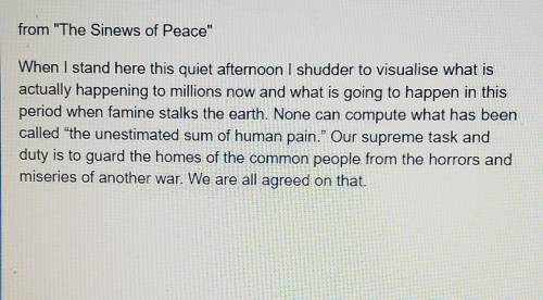 Read  The Sinews of Peace What rhetorical devices or strategies does Churchill use to make an emo