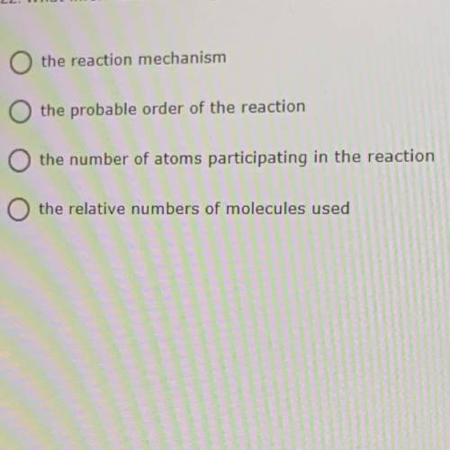 22. What information is not given by an overall equation for a chemical reaction?