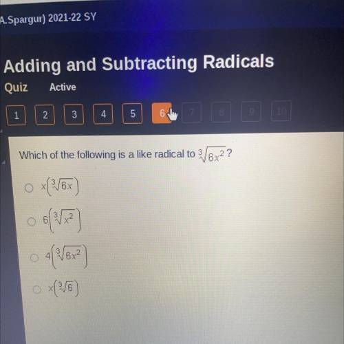 Which of the following is a like radical