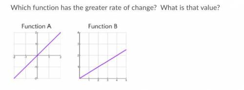 YES I WILL BE GIVING A BRANLIST

Which function has the greater rate of change? What is that value