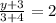 \frac{y + 3}{3 + 4}  = 2