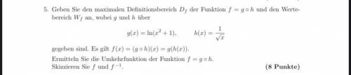Find Funktions ( f= g•h) maximal domain