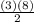 \frac{(3)(8)}{2}