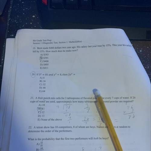 I need help on 20 please and thank you