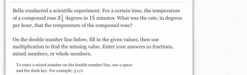 Bella conducted a scientific experiment. For a certain time, the temperature of a compound rose

3