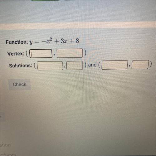 Solve this quadratic function
