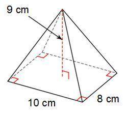Name the Solid.

What shape is the base? 
What is the VOLUME of the solid? 
Round to the nearest t