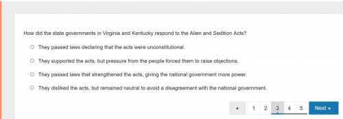 Help please! How did the state governments in Virginia and Kentucky respond to the Alien and Sediti