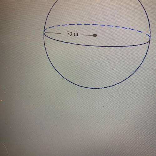 Find the volume of the sphere. Use 3.14 for pi please help.. please give me a whole number or a dec