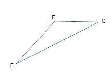 Triangle E F G is shown.

Which statements regarding Triangle E F G are true? Select three options