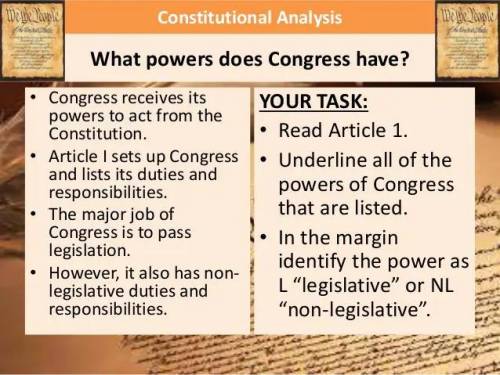 What are expressed powers in Congress?

Group of answer choices
powers that follow the specific wor