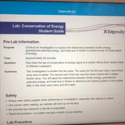Has anyone completed Conservation of Energy Lab for physics?