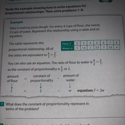 1 What does the constant of proportionality represent in

terms of the problem?
—I NEED HELP PLEAS