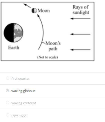Help I am almost out of point!!

The diagram shows the relative positions of Earth and the Moon an