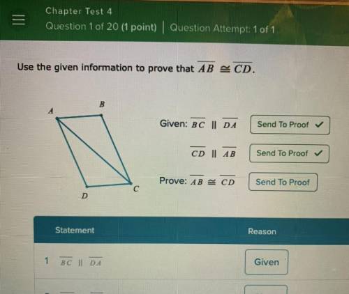 Prove that AB is congruent to CD