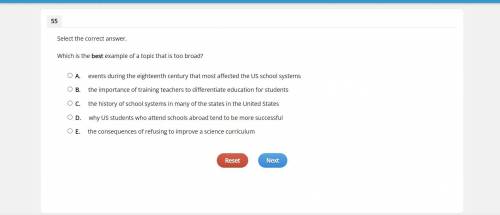 Which is the best example of a topic that is too broad?