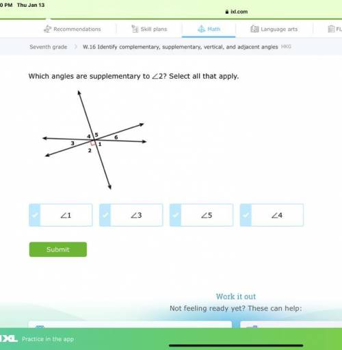 Which angles are supplementary to <2? Select all that apply.