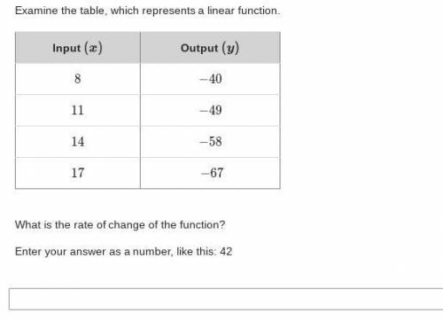 Examine the table, which represents a linear function.