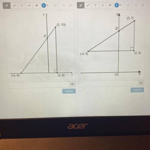 Find the coordinates of point D in each diagram: