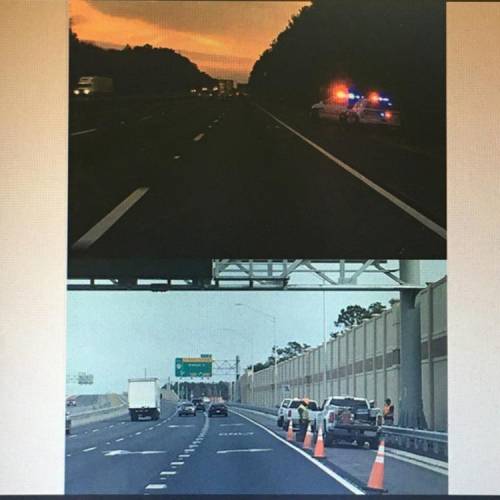 A. Name the law that applies to a driver while driving in the rightmost lane in the pictures?

B.