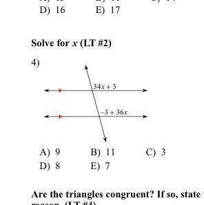 Solve for x 
PLEASEE HELP