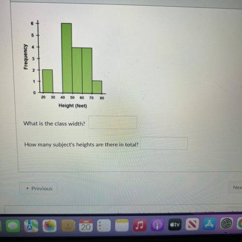 Help with statistics 
Width 
Lower class limit 
Upper class limit