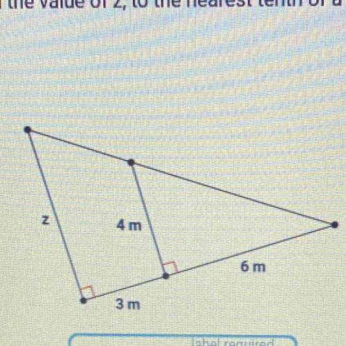 Find the value of z, to the nearest tenth of a meter.