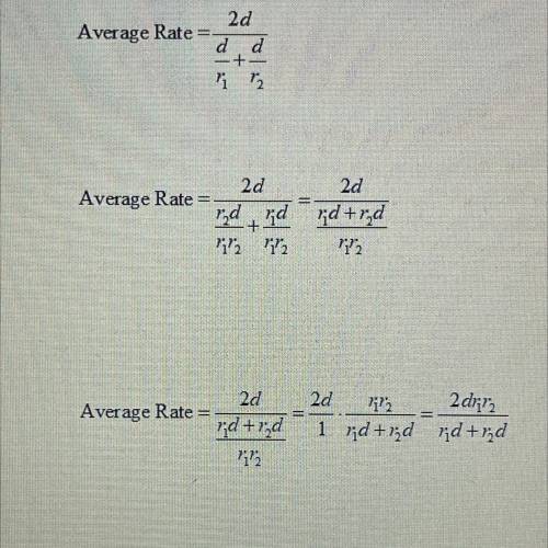 C)

The following steps show how the equation for the average rate can be transformed so that it i