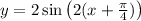 y = 2\sin\left(2(x+\frac{\pi}{4})\right)\\\\