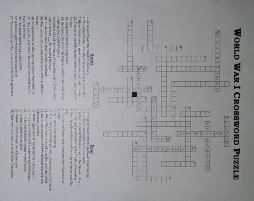 World war 1 crossword

can you help me please? maybe some are wrong.WORD BANK:across:airplaneallia