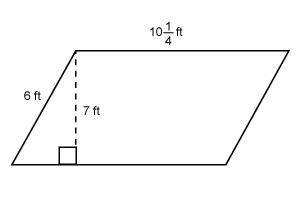 What is the area of this parallelogram?

A=1912 ft²
A = 42 ft²
A=6112 ft²
A=7134 ft²