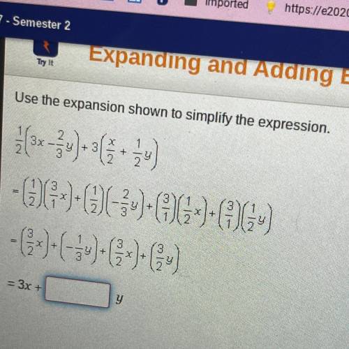 Use the expansion shown tk simplify the expression