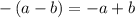 -\left(a-b\right)=-a+b