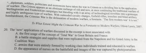 The ‘new’ Applications of warfare discussed in the excerpt is most associated with?