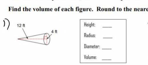 Find the volume of each figure, round to nearest tenth.