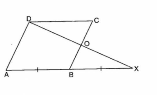 abcd is a parallelogram and ab is produced to x such that ab=bx as shown in figure. show that dx an